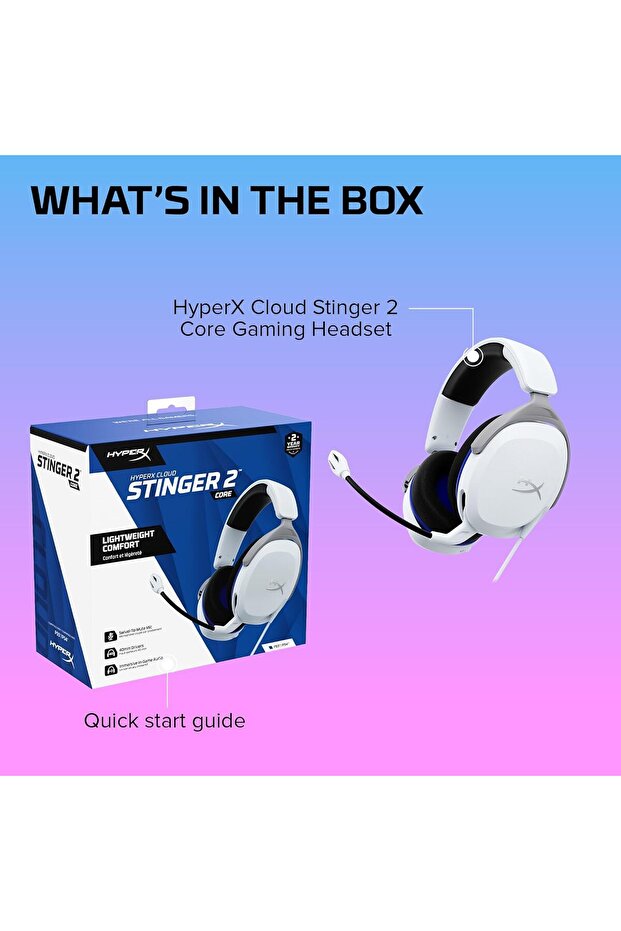 سماعة رأس الألعاب كلاود ستينجر 2 كور لجهاز بلاي ستيشن، لون أبيض، لاسلكية، تغطي الأذن - 8