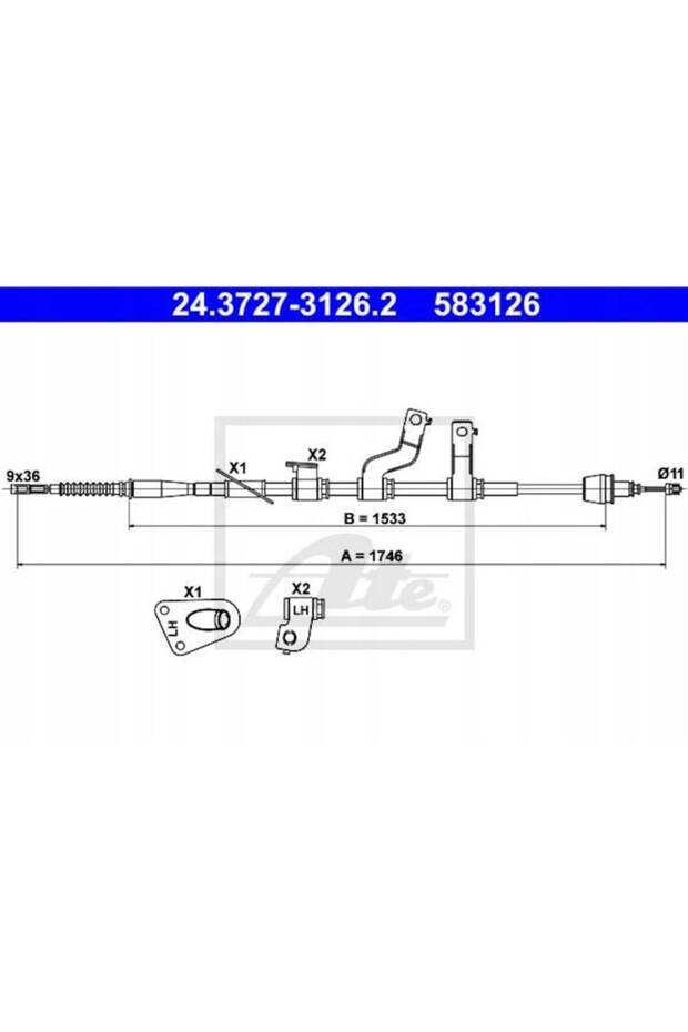 Handbrake Cable - 2