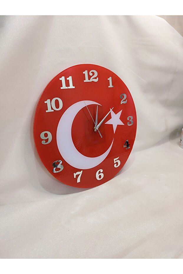 ساعة حائط من الإيبوكسي بعلم تركيا - 2