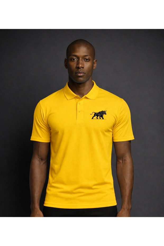 Men's Taurus Printed Polo Neck T-Shirt