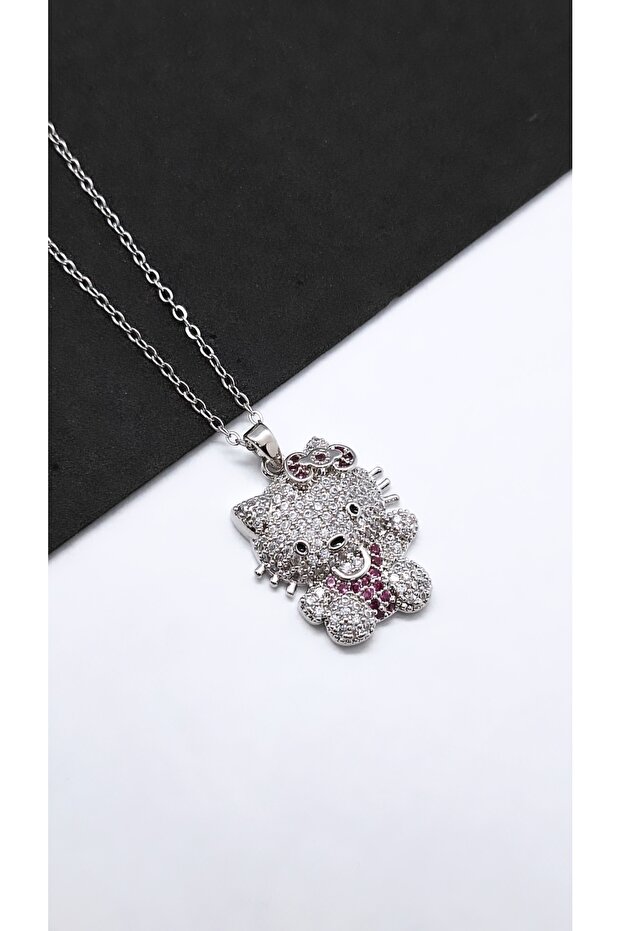 Hello Kity Figür Çelik Kolye01 - 4