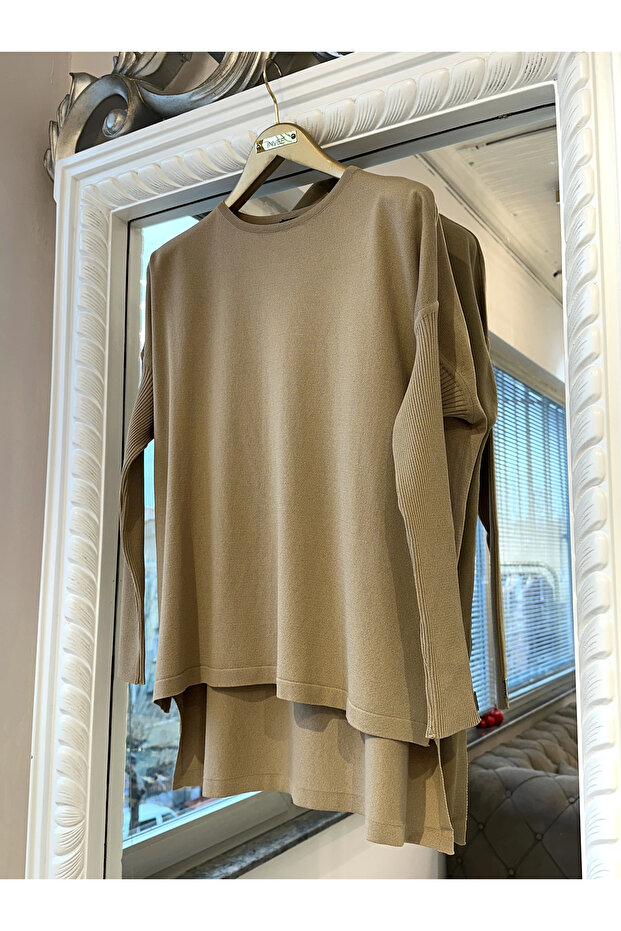 5879 Triko Tunik - Camel - 1