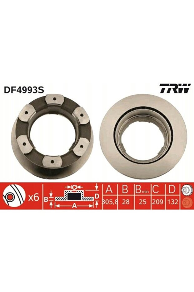 Brake Disc DF4993S - 2