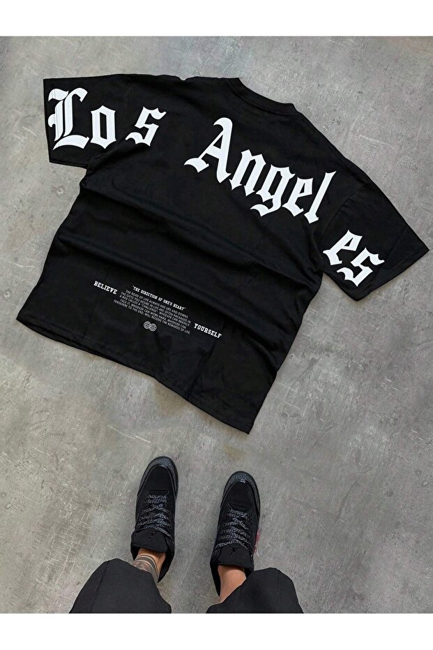 Unisex Los Angeles Believe Printed Custom Design Oversized T-Shirt