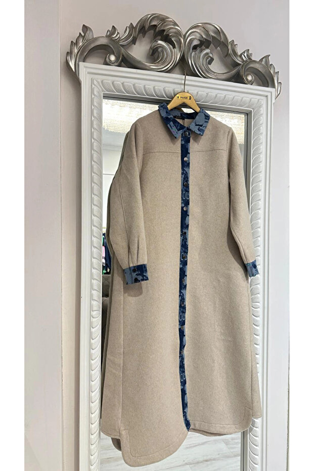 Kaşe Pardesü - Taş - 3