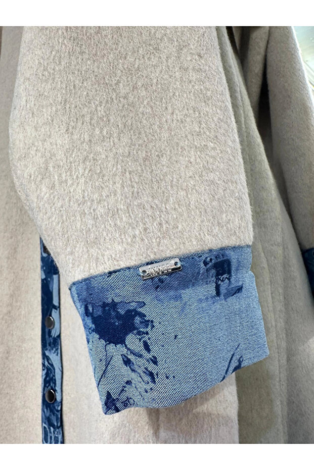 Kaşe Pardesü - Taş - 5