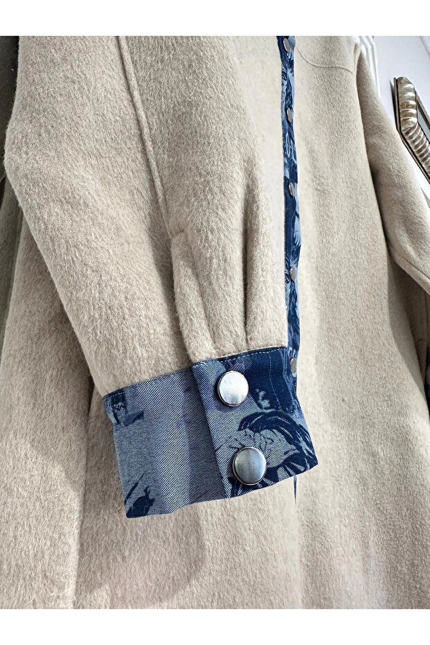 Kaşe Pardesü - Taş - 8