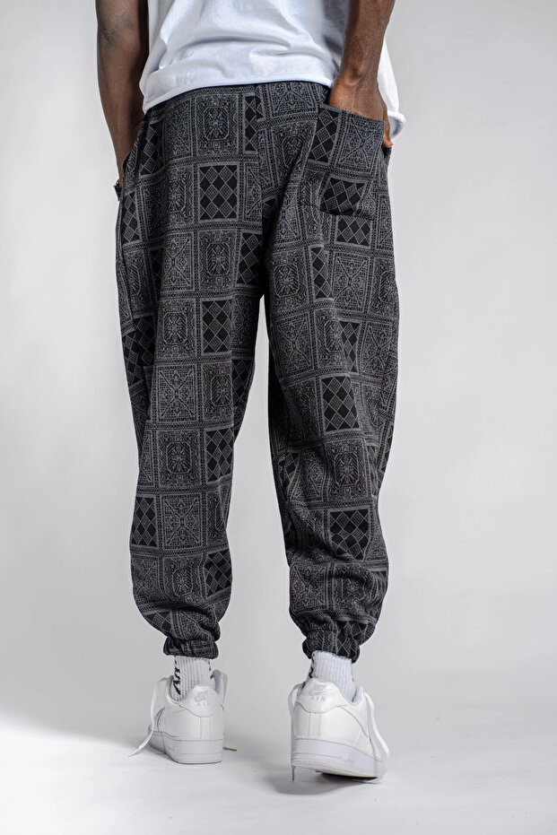 Patterned Shalwar with Elastic Waist - 3