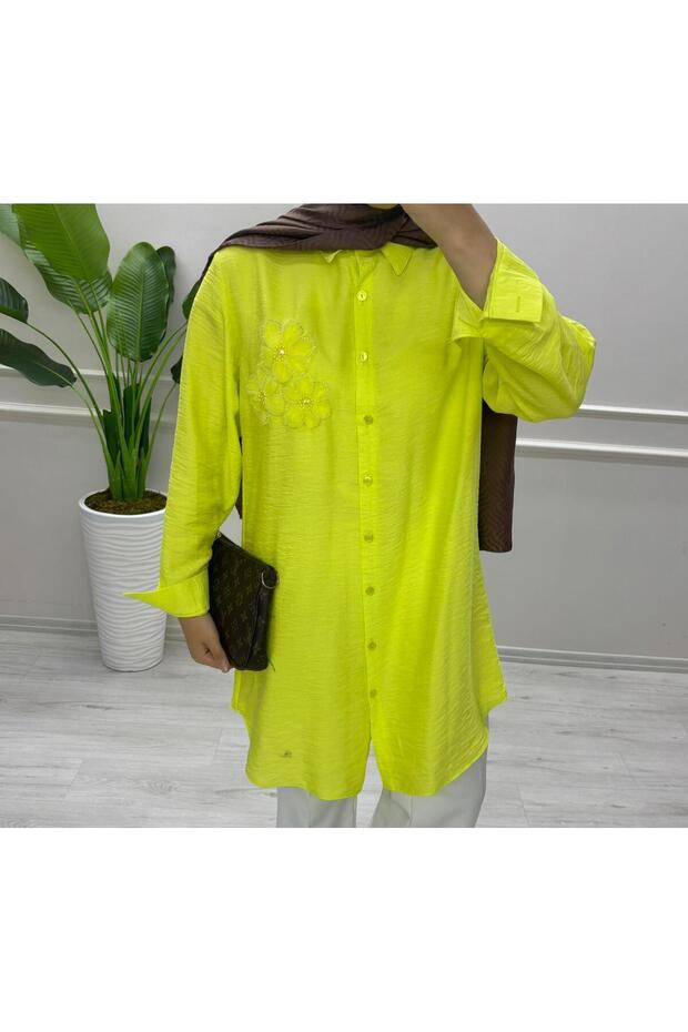 Phosphor Green Daisy Tunic - 2