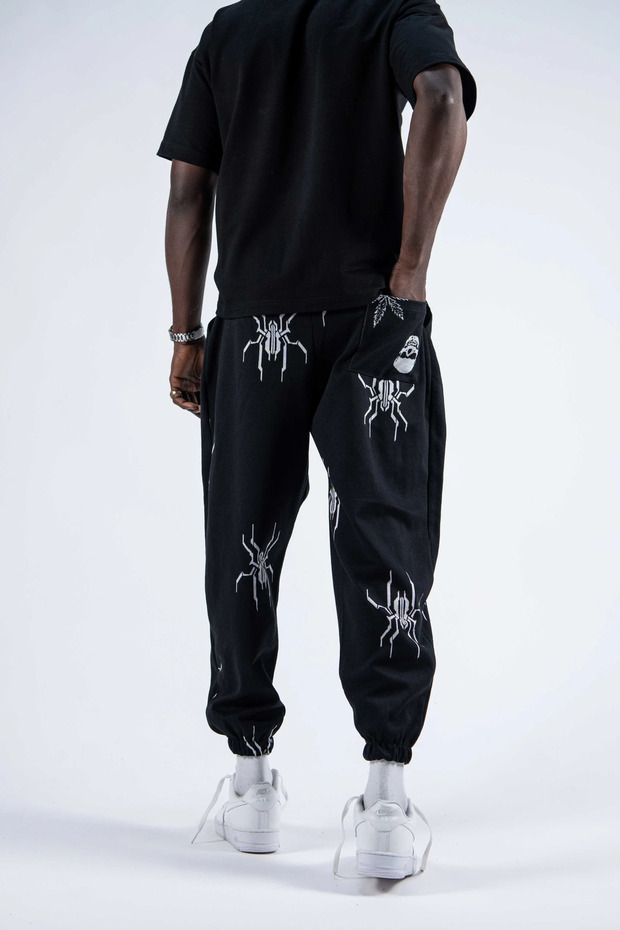 بنطلون شالوار منقوش بخصر مطاطي - 4