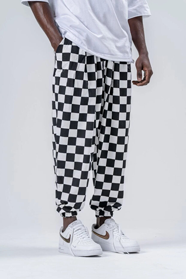 بنطلون شالوار منقوش بخصر مطاطي - 2