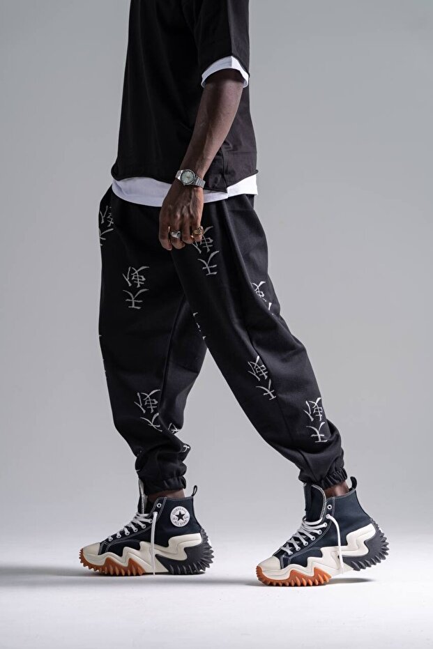 بنطلون شالوار منقوش بخصر مطاطي - 2