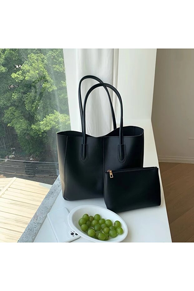 Medium bag with plain pouch - 1