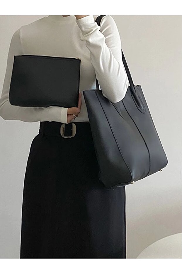 Medium bag with plain pouch - 2