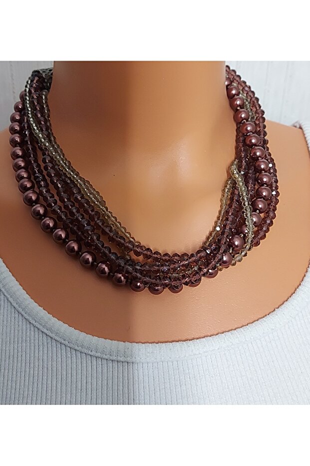 قلادة من الخرز الكريستالي - 3