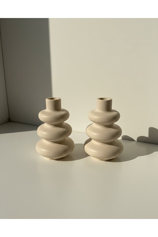 2'li Set Modern Bubble Şamdan & Mumluk - 3