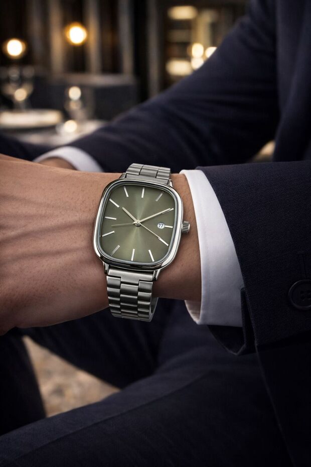 Takvimli Çelik Kordon Erkek Kol Saat - 1