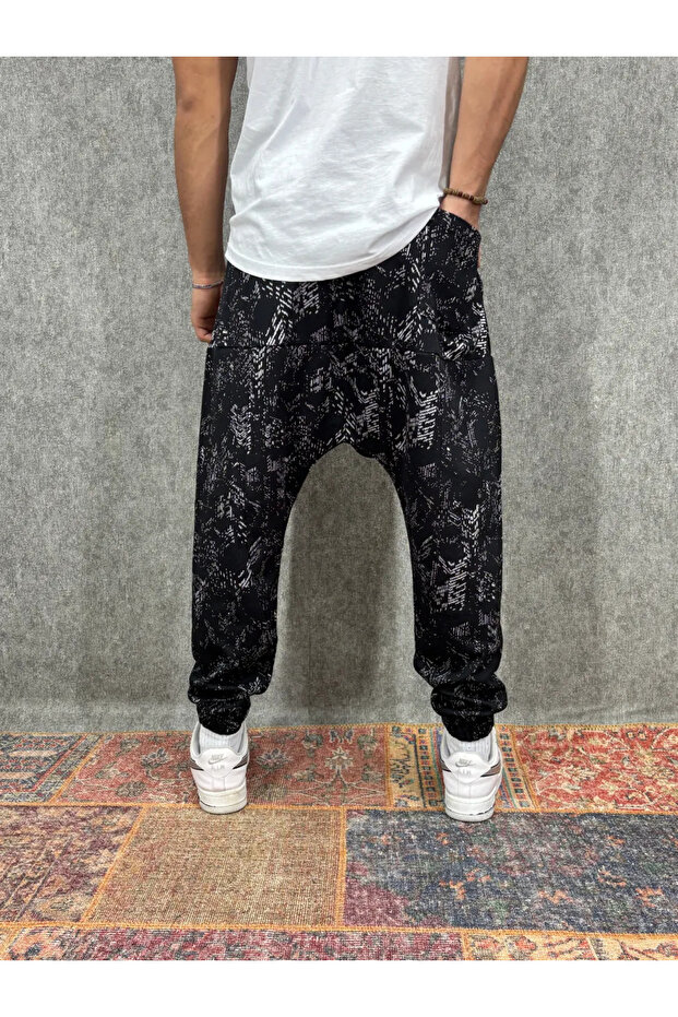 بنطلون شالوار منقوش بخصر مطاطي - 2