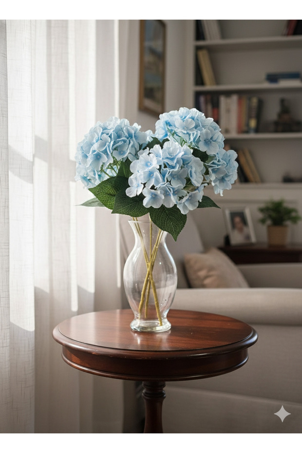 5 Dallı Açık Mavi Ortanca - 2