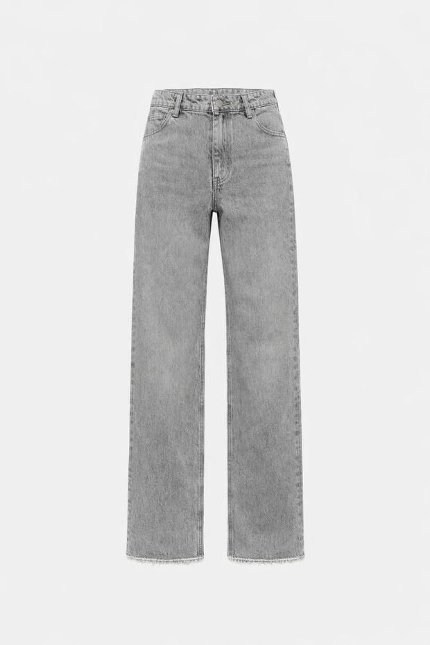 Women's High Waist Vintage Washed Loose Leg Wide Leg Jean Pants