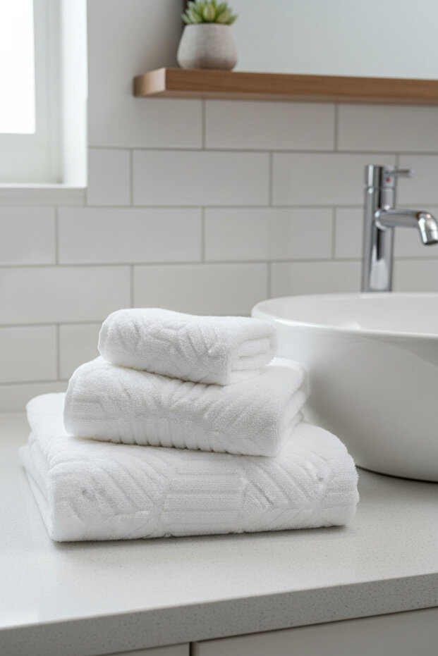 2-Piece Leodikya Hand Towel - 50X90 Cm, 250 Gr, 100% Cotton