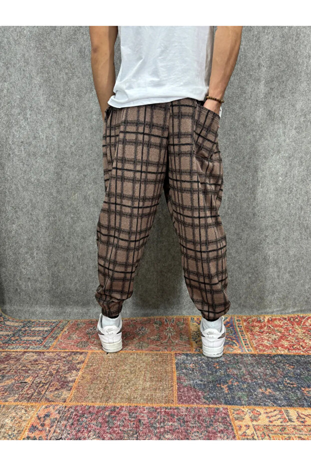 بنطلون نصف شالوار مطوي ومزين بنمط مع خصر مطاطي - 2