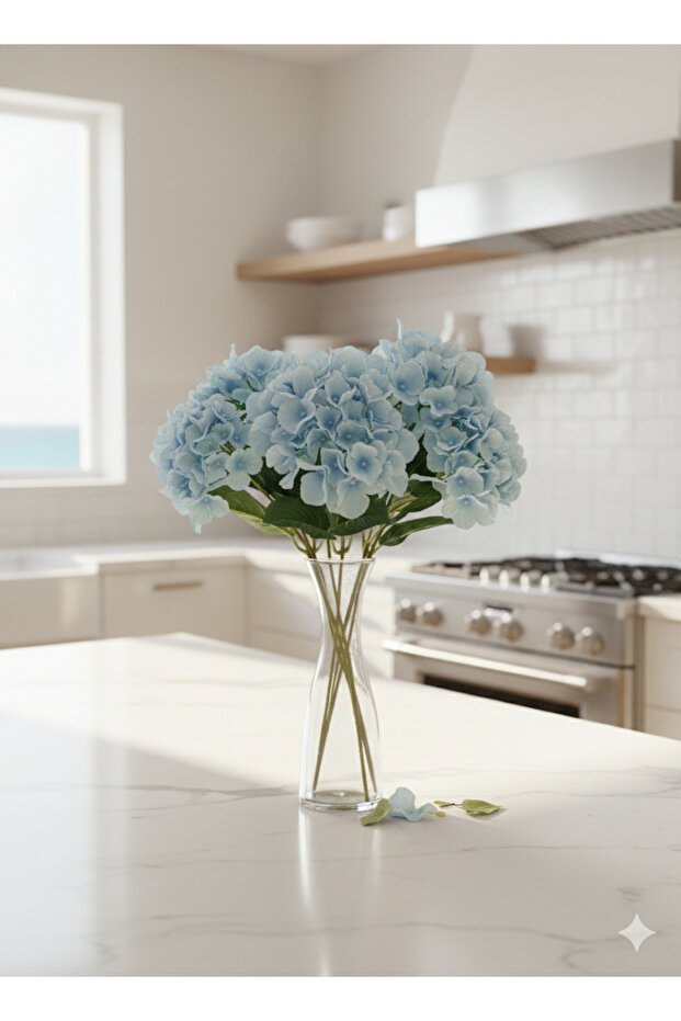 5 Dallı Açık Mavi Ortanca - 4