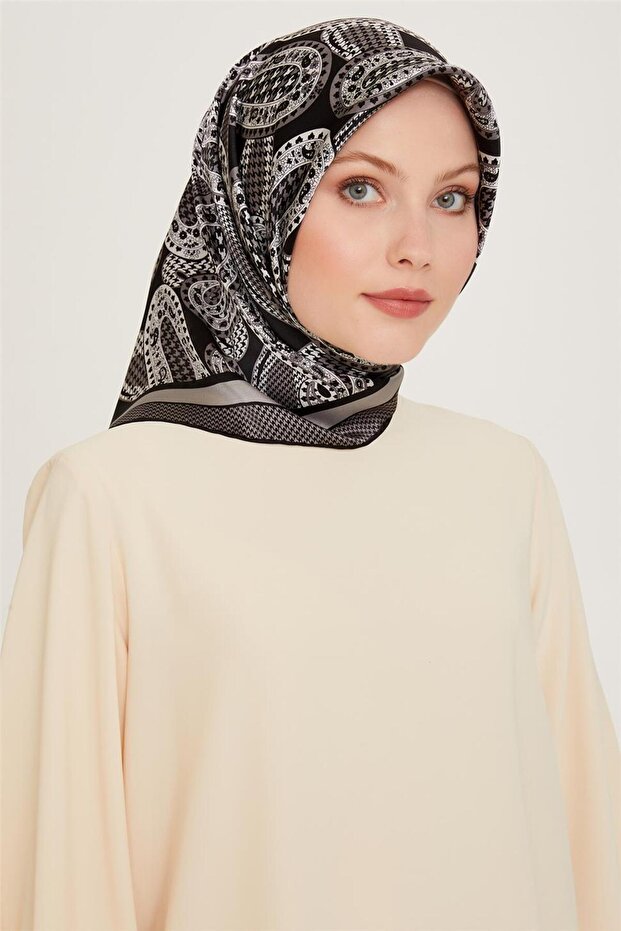 بنقشة إثنية سورا ساف حرير وشاح 9208D 81