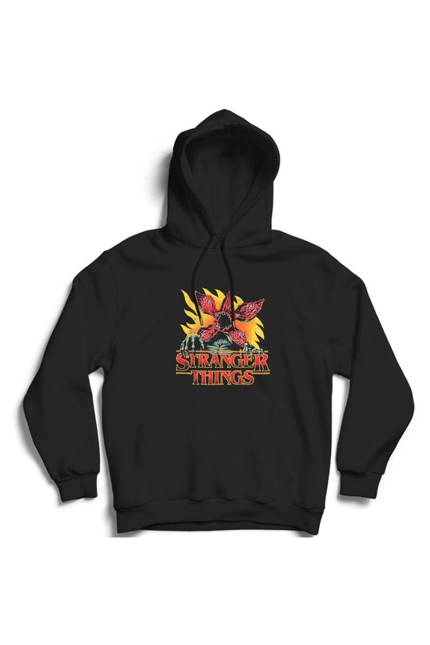 Stranger Things, Flower, Series Printed Unisex, Cotton Hooded Sweatshirt Hoodie