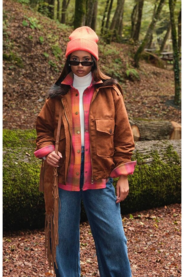 Bomber Süet Ceket - 1