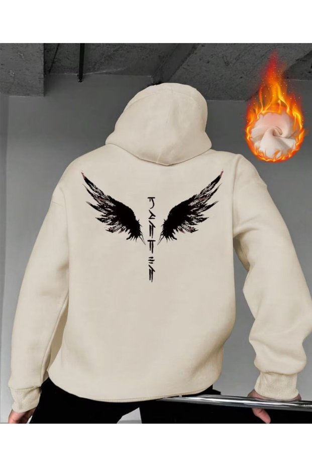 Unisex Men/Women Colorful Wi̇nkanat Special B Printed Cotton O Oversized K Hooded Sweatshirt