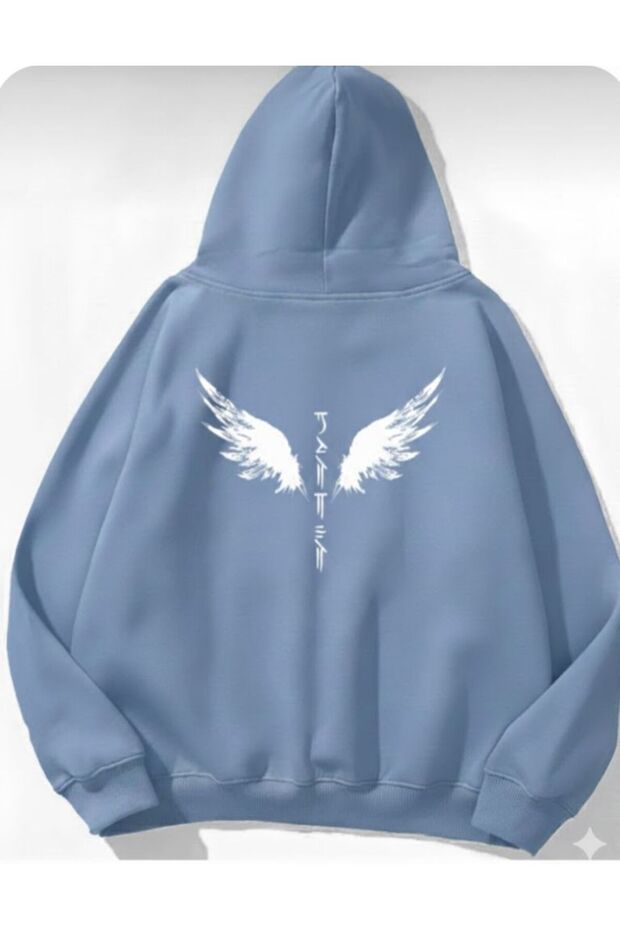 Unisex Men/Women Colorful Wi̇nkanat Special B Printed Cotton O Oversized K Hooded Sweatshirt