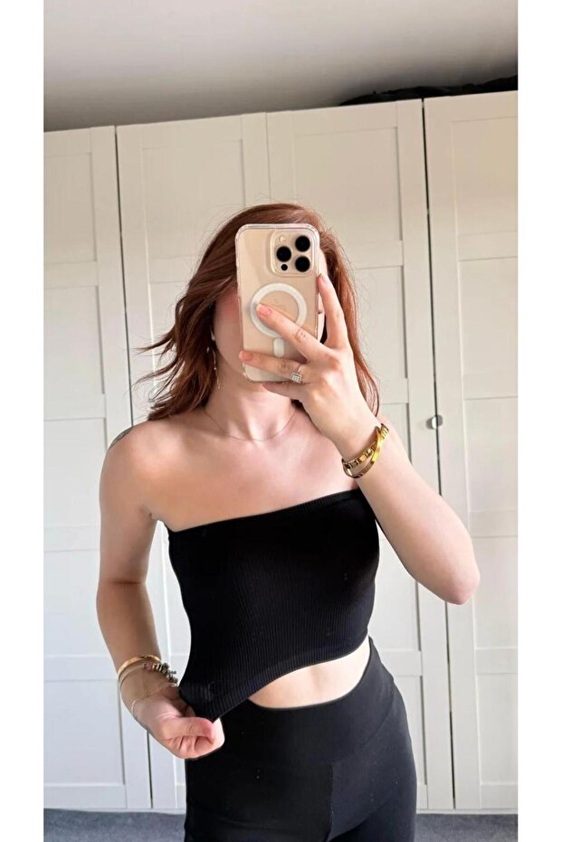 Straplez Fitilli Örme Büstiyer - 2