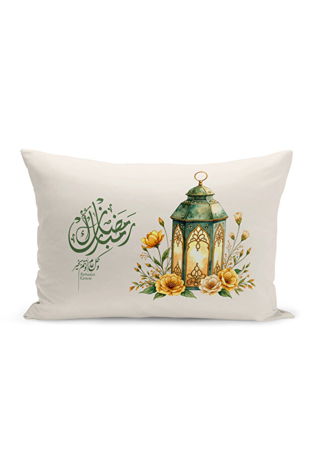 غطاء وسادة مطبوع رقميًا مزدوج الجوانب من سلسلة رمضان (غطاء سرير رمضان)