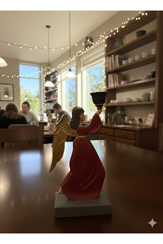 Kanatlı Melek Şamdan Polyester Obje - 2