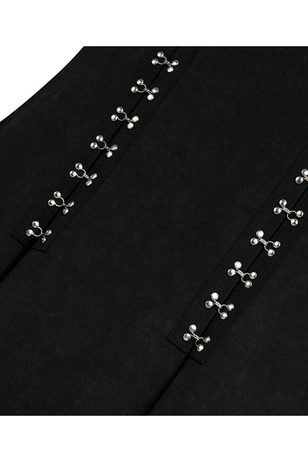 AGRAFLI MİDİ ELBİSE - 4