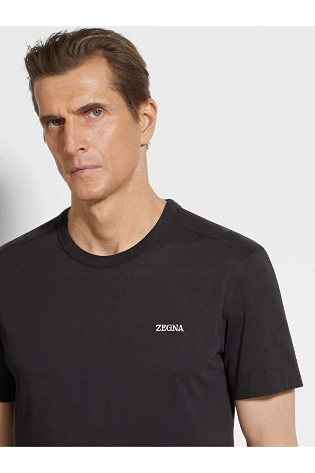 Logo Patch Pamuklu Tişört - 4