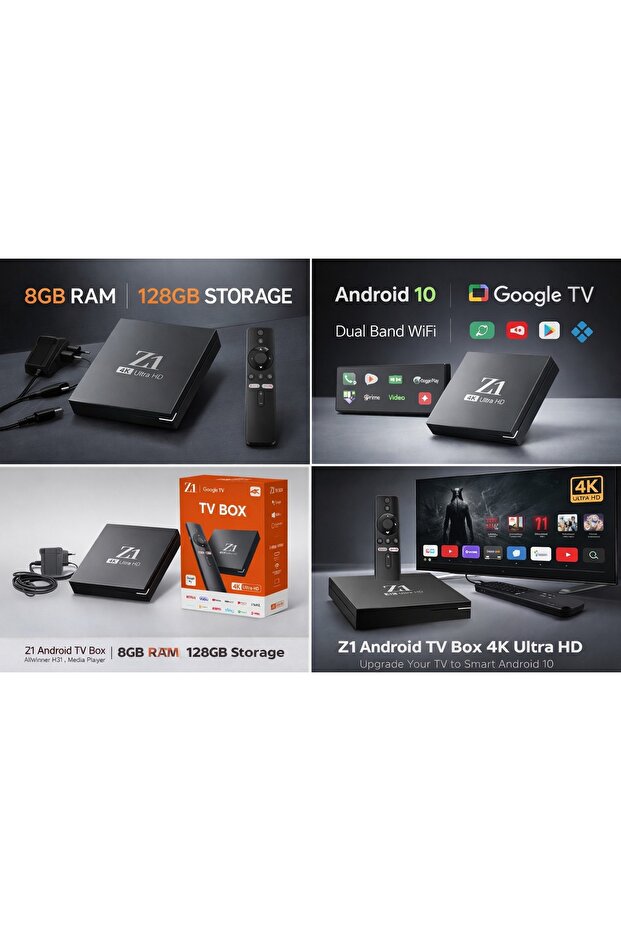 Android TV Box 4K Ultra HD جهاز أندرويد تي في بوكس 4K الترا اتش دي – مشغل وسائط ذكي