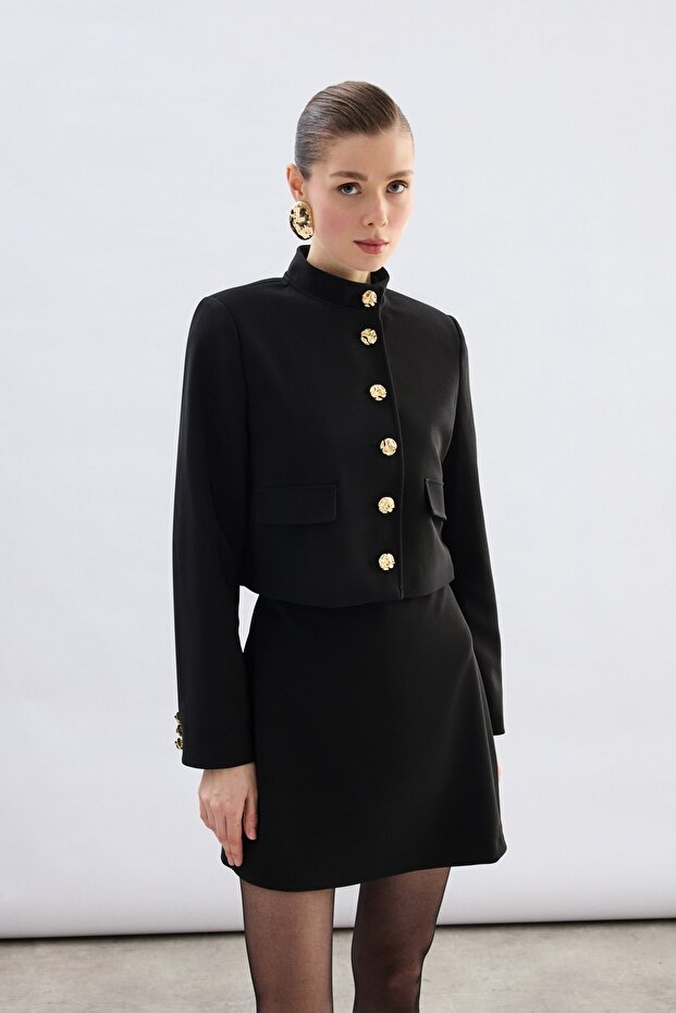 Kısa Şort Etek - Siyah - 3