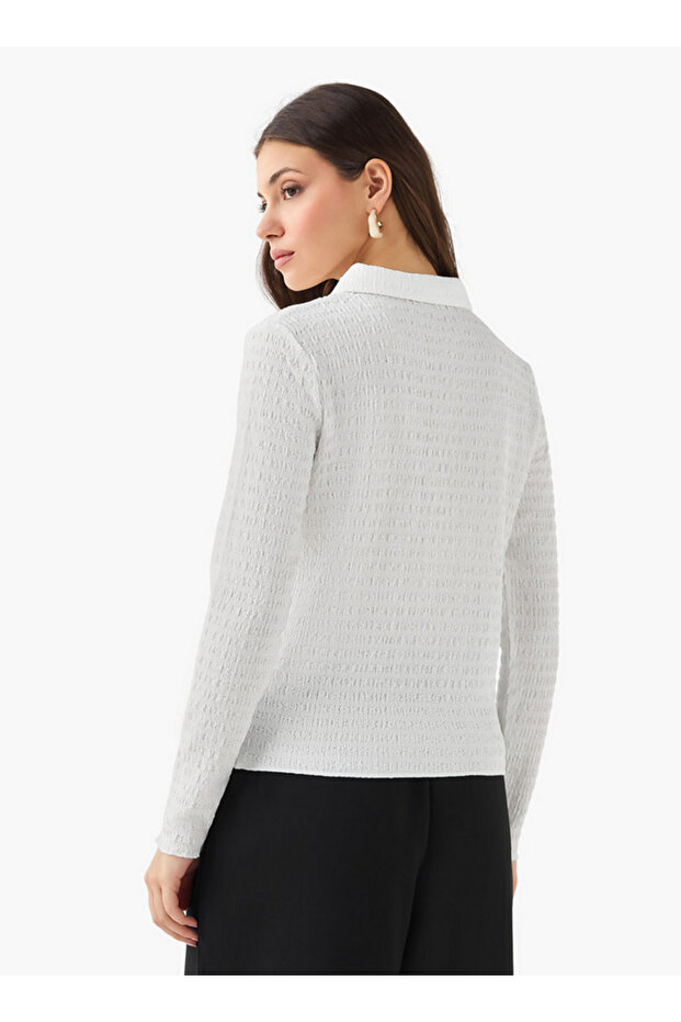 قميص بولو ذو ملمس مميز - 4