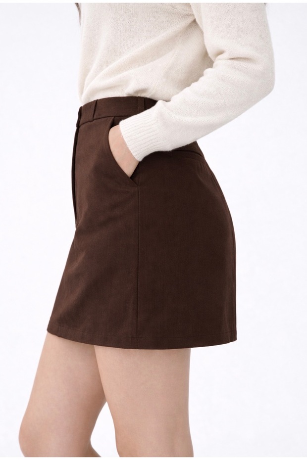 DOKUMA MİNİ ŞORT ETEK - 4