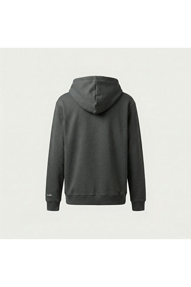 RETRO FORMA NAKIŞLI HOODİE - 2