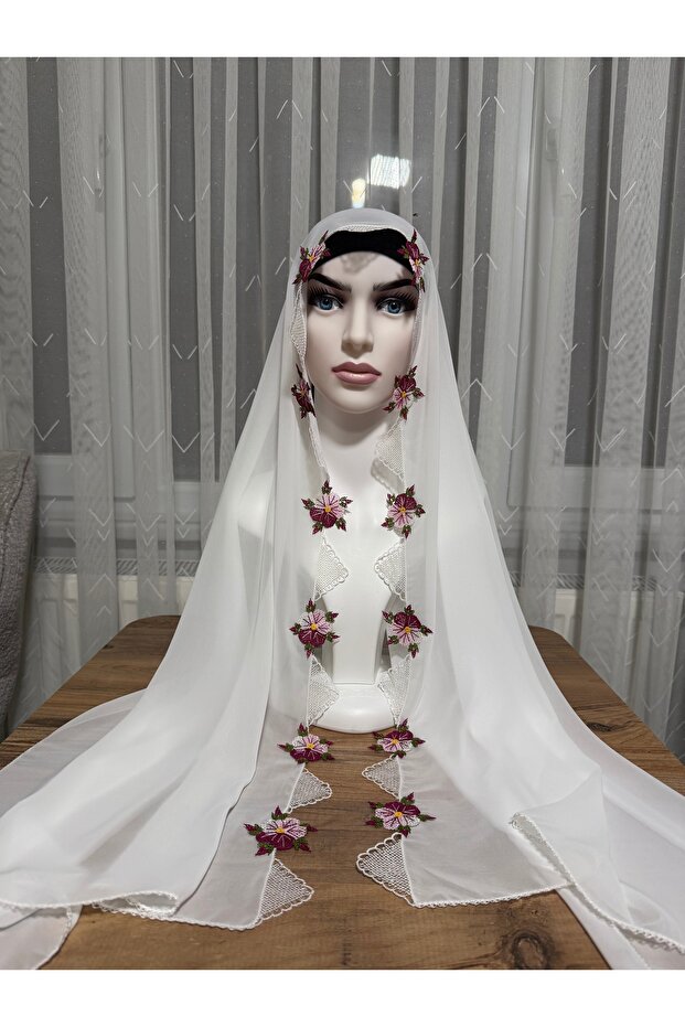 İğne oyası namaz başörtüsü - 1