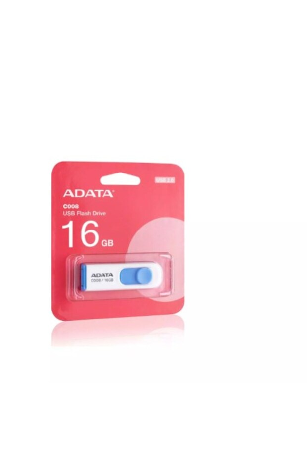 C008 16 Gb Flash Memory USB 2.0 - Sliding White-Blue