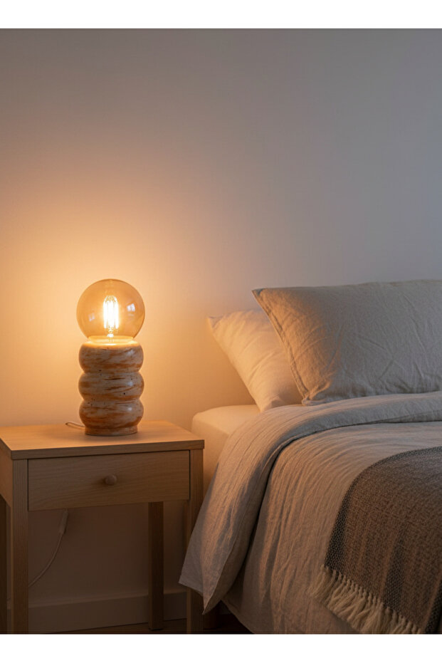 El Yapımı ‘Loop’ Seramik Masa Lambası - 4