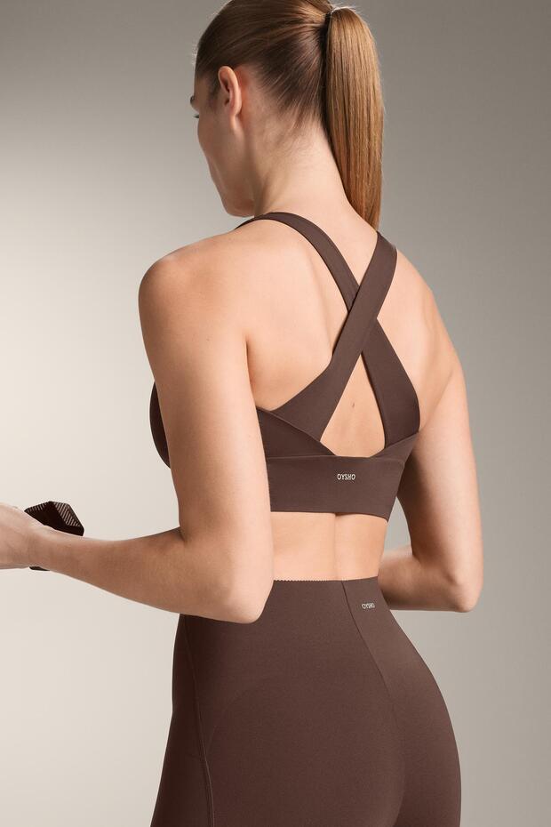 Light Touch medium-support crossover back bra - 4