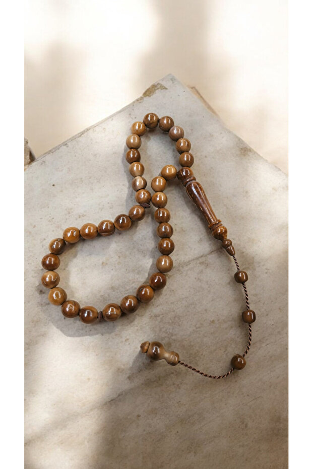 Sphere Cut Plain Natural Kuka Prayer Beads