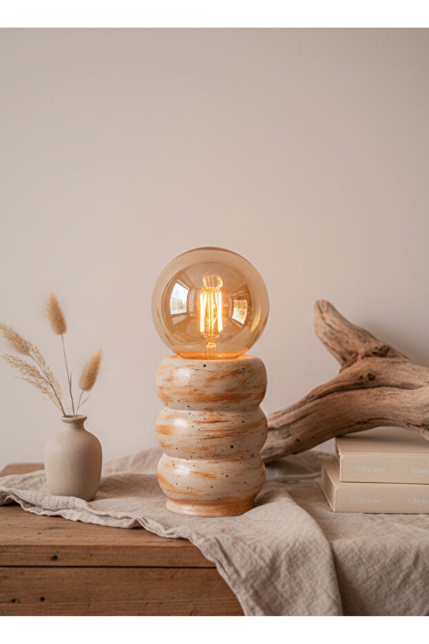 El Yapımı ‘Loop’ Seramik Masa Lambası - 5