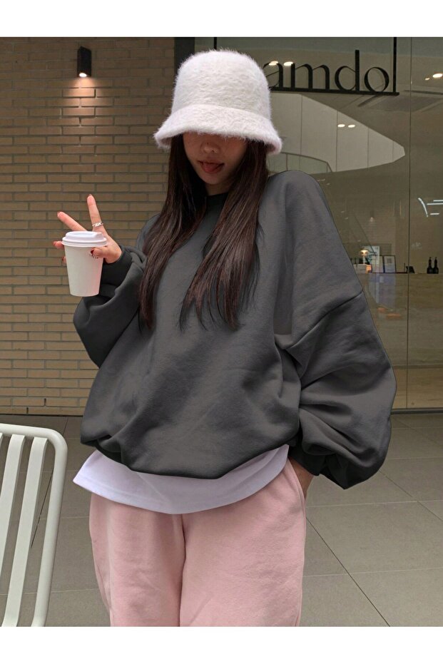 Crew Neck Combed Cotton Sweatshirt