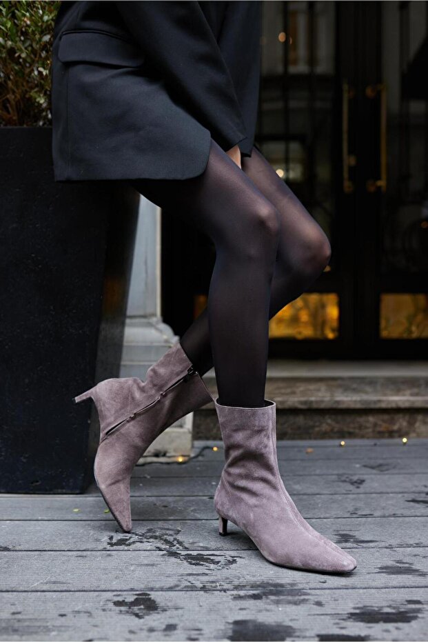 SÜET HAKİKİ DERİ TOPUKLU BOT - 5